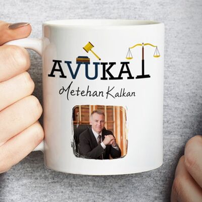 Avukat Resimli İsme Özel Kupa Bardak - 1