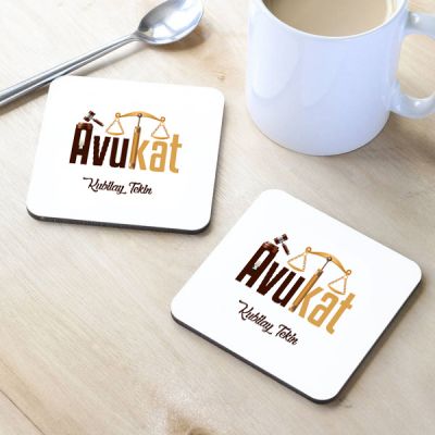 Avukatlara Özel Bardak Altlığı - 1