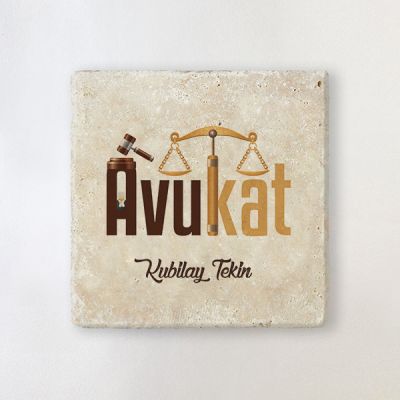 Avukatlara Özel Taş Bardak Altlığı - 1