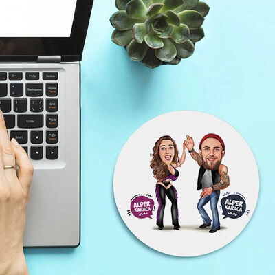 Aykırı Çiftler Karikatürlü Mousepad - 1