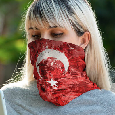Ayyıldızlı Bayrak Motorcu Bandanası Boyunluk - 1