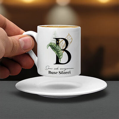 B Harfli Kişiye Özel Kahve Fincanı - 1