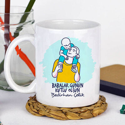 Baba ve Evladı Duygusal Kupa Bardak - 2