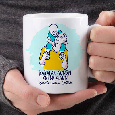 Baba ve Evladı Duygusal Kupa Bardak - 3