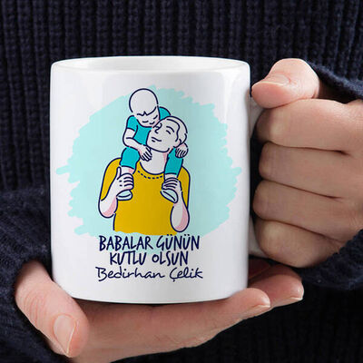 Baba ve Evladı Duygusal Kupa Bardak - 4