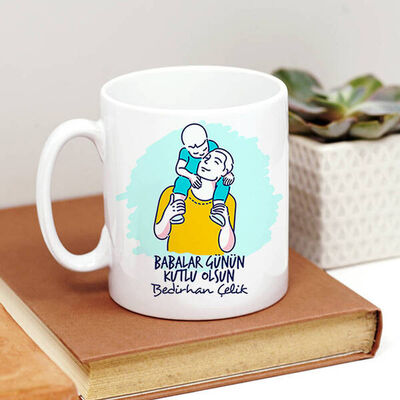 Baba ve Evladı Duygusal Kupa Bardak - 1