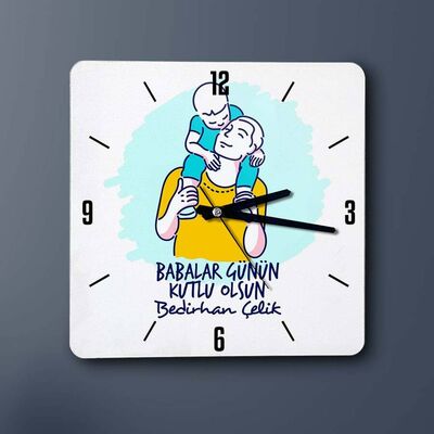 Baba ve Oğul Dekoratif Duvar Saati - 1