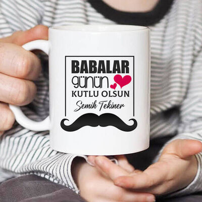 Babalar Günü Hediyesi İsimli Kupa Bardak - 2