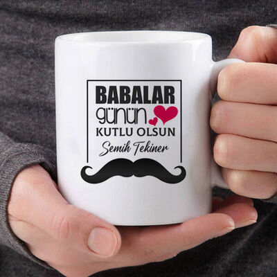 Babalar Günü Hediyesi İsimli Kupa Bardak - 4