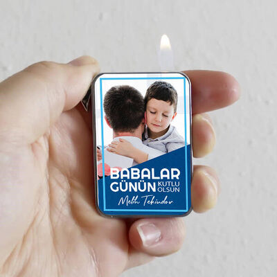 Babalar Günün Kutlu Olsun Fotoğraflı Çakmak - 4