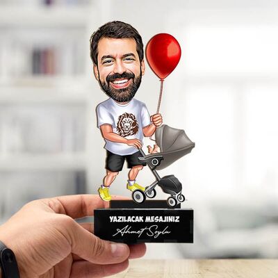 Babama İlk Komik Hediyem Karikatürlü Biblo - 3