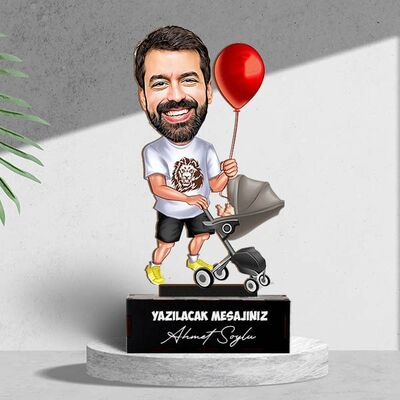 Babama İlk Komik Hediyem Karikatürlü Biblo - 4