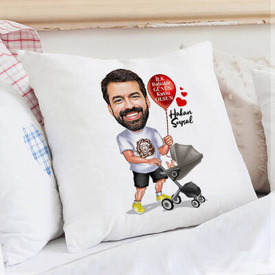 Babama İlk Komik Hediyem Yastık - 1