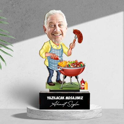 Babamın Mangal Keyfi Karikatürlü Biblo - 3