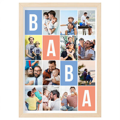 Babaya Hediye 12 Fotoğraflı Resim Çerçevesi - 1