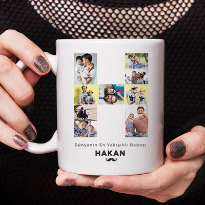 Babaya Hediye Fotoğraflı Harf Kupa Bardak - 3