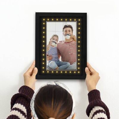 Babaya Hediye Fotoğraflı Işıklı Çerçeve - 1