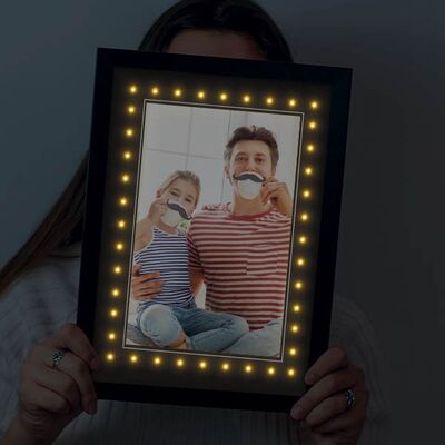 Babaya Hediye Fotoğraflı Işıklı Çerçeve - 2
