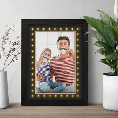 Babaya Hediye Fotoğraflı Işıklı Çerçeve - 3