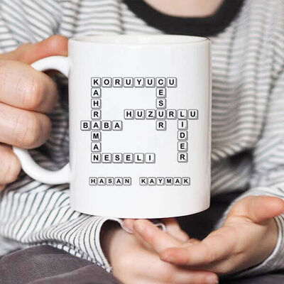 Babaya Hediye Scrabble Kupa Bardak - 3