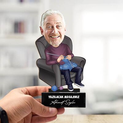 Babaya Özel Karikatürlü Esprili Biblo - 3