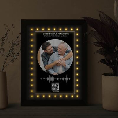 Babaya Özel Spotify Ses İzi Işıklı Çerçeve - 3