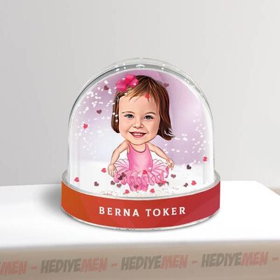 Balerin Kız Karikatürlü Kar Küresi - 2