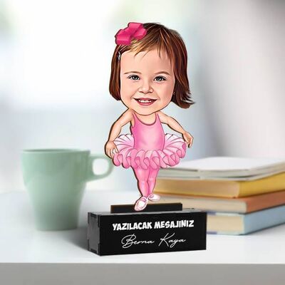 Balerin Kız Kostümlü Çocuk Karikatürlü Biblo - 1
