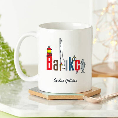 Balıkçıya Hediye Mesleki Kupa Bardak - 1