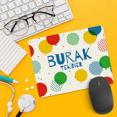 Balon Desenli İsme Özel Mousepad - 4