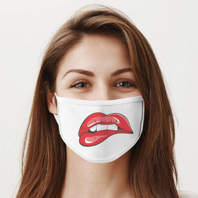 Bana Ne Dudağı Tasarım Yıkanabilir Maske - 1