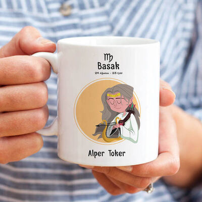Başak Burcu Erkeğe Hediye Kupa Bardak - 1