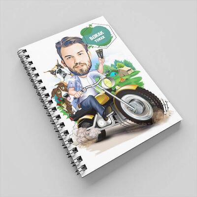 Başımı Alır Giderim Karikatürlü Defter - 1