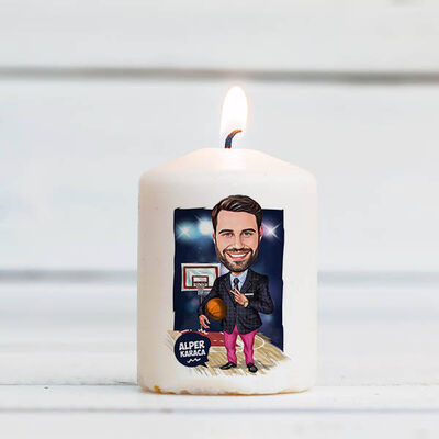 Basket Koçu Erkek Karikatürlü Mum - 1