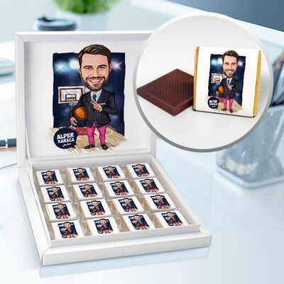 Basket Koçu Karikatürlü Çikolata Kutusu - 1