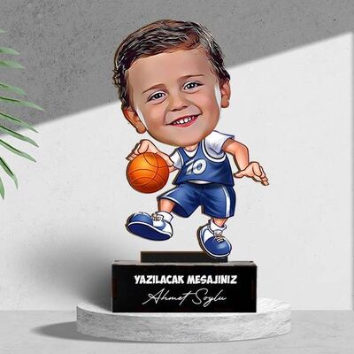 Basketbol Oyuncusu Çocuk Karikatürlü Biblo - 1