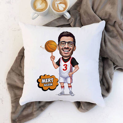 Basketbol Sever Karikatürlü Yastık - 1
