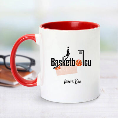 Basketbolcu İçin Kırmızı Kupa Bardak - 1