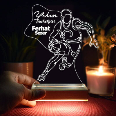 Basketbolcu Temalı 3d Led Lamba - 2