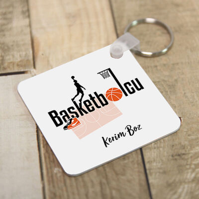 Basketbolculara Özel Kare Anahtarlık - 1