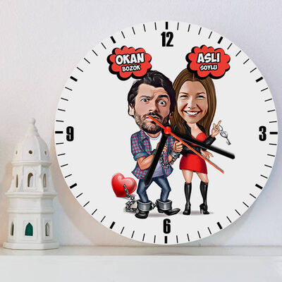 Ben Sana Mahkum Karikatürlü Duvar Saati - 1