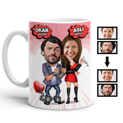 Ben Sana Mahkum Karikatürlü Kupa - 1