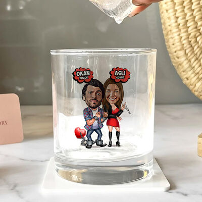 Ben Sana Mahkum Karikatürlü Viski Kadehi - 3