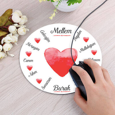 Benim İçin Sen Yuvarlak Mousepad - 1