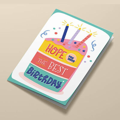 Best Birthday Temalı Doğum Günü Tebrik Kartı - 1