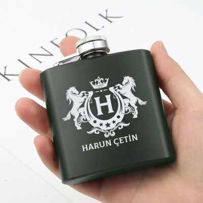 Beylere Hediye Kanyak Matarası 6 Oz Yeşil - 4