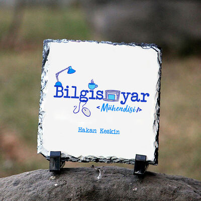 Bilgisayar Mühendisine Hediye İsme Özel Taş Baskı - 1