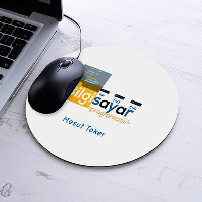 Bilgisayar Programcısı Temalı Yuvarlak Mousepad - 1