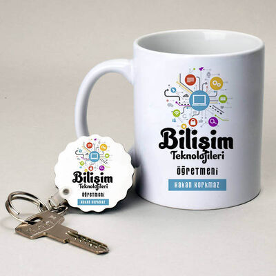 Bilişim Teknolojileri Öğretmenlerine Hediye Kupa ve Anahtarlık - 1