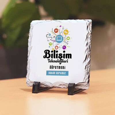 Bilişim Teknolojileri Öğretmenlerine Hediye Taş Baskı - 1